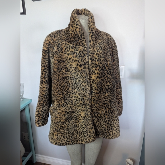 Vintage Marco Collection  leopard swing coat tagged S fits L - Picture 4 of 12
